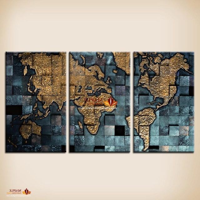 2024 Latest Abstract World Map Wall Art