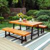 Acacia Wood With Table Garden Wooden Furniture (Photo 2 of 15)