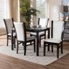 Evellen 5 Piece Solid Wood Dining Sets (Set Of 5) (Photo 17 of 25)