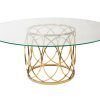 Dining Tables With Brushed Gold Stainless Finish (Photo 9 of 25)