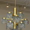Brass And Glass Chandelier (Photo 7 of 15)