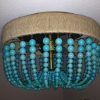 Turquoise Beaded Chandelier Light Fixtures (Photo 14 of 15)