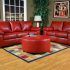 2024 Popular Red Leather Couches and Loveseats