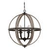 Rustic Black 28-Inch Four-Light Chandeliers (Photo 1 of 15)