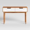 White Triangular Console Tables (Photo 3 of 15)