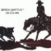 Western Metal Art Silhouettes (Photo 11 of 15)