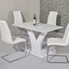 White Gloss Dining Chairs (Photo 21 of 25)