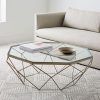 Geometric Glass Top Gold Console Tables (Photo 7 of 15)
