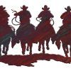 Western Metal Art Silhouettes (Photo 2 of 15)