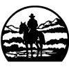 Western Metal Art Silhouettes (Photo 4 of 15)