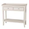 Geometric White Console Tables (Photo 14 of 15)