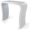 White Gloss And Maple Cream Console Tables (Photo 3 of 15)