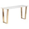 White Marble And Gold Console Tables (Photo 3 of 15)