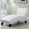 White Leather Chaise Lounges (Photo 3 of 15)
