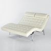 White Leather Chaise Lounges (Photo 13 of 15)