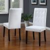 White Leather Dining Chairs (Photo 12 of 25)