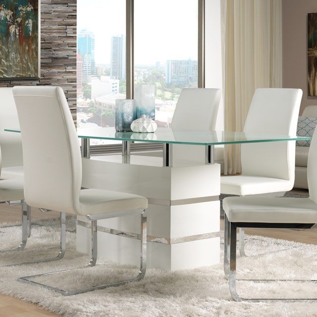 25 Inspirations White Leather Dining Room Chairs