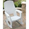 White Resin Patio Rocking Chairs (Photo 1 of 15)