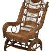 Wicker Rocking Chair With Magazine Holder (Photo 6 of 15)