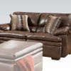 3Pc Bonded Leather Upholstered Wooden Sectional Sofas Brown (Photo 16 of 25)