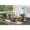 All-Weather Wicker Outdoor Cuddle Chair And Ottoman Set (Photo 13 of 15)