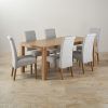 Oak Dining Tables And Fabric Chairs (Photo 2 of 25)