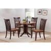 Caden 5 Piece Round Dining Sets With Upholstered Side Chairs (Photo 10 of 25)