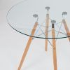 Eames Style Dining Tables With Chromed Leg And Tempered Glass Top (Photo 10 of 25)