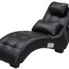 Black Leather Chaise Lounges (Photo 3 of 15)