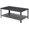 Outdoor 2-Tiers Storage Metal Coffee Tables (Photo 6 of 15)