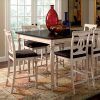 Transitional Antique Walnut Square Casual Dining Tables (Photo 13 of 25)