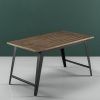 Acacia Wood Top Dining Tables With Iron Legs On Raw Metal (Photo 21 of 25)