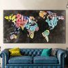 World Map Wall Art Canvas (Photo 12 of 15)