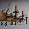 Wrought Iron Chandelier (Photo 10 of 15)