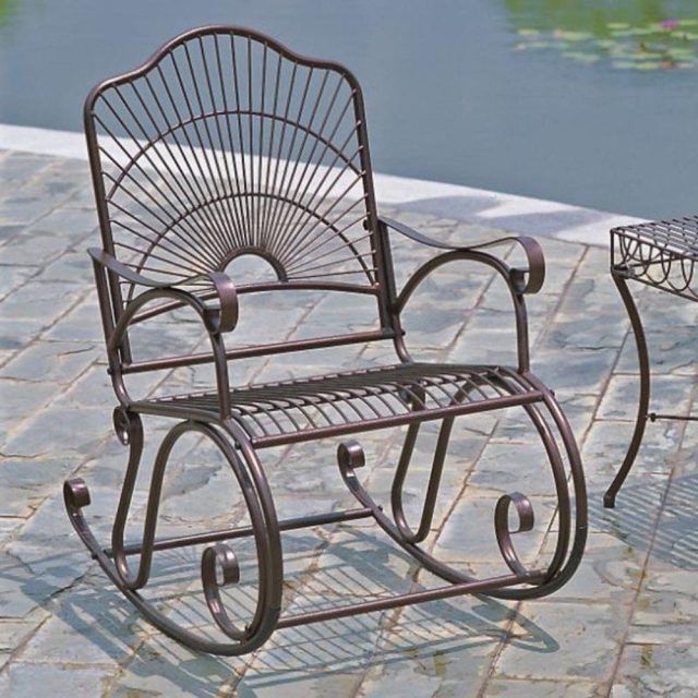 15 Inspirations Wrought Iron Patio Rocking Chairs