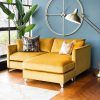 4Pc French Seamed Sectional Sofas Oblong Mustard (Photo 4 of 25)